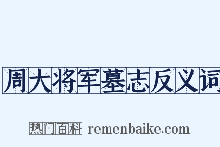 周大将军墓志反义词是什么意思的图片